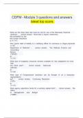 CDFM Module 4 questions and answers 100&percnt; guaranteed success&period;