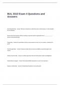 BUL 3310 Exam 4 Questions and Answers