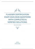 FLAGGER CERTIFICATION  EXAM 2025&sol;2026 QUESTIONS WITH COMPLETED & VERIFIED SOLUTIONS&period;