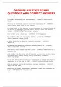 OREGON LAW STATE BOARD QUESTIONS WITH CORRECT ANSWERS
