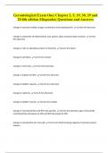 Gerontological Exam One&vert; Chapter 2&comma; 5&comma; 19&comma; 30&comma; 29 and  20 8th edition Eliopoulos&vert; Questions and Answers