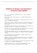 Esthetics & Oregon Law Questions &plus; Answers Latest Update