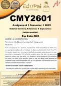 CMY2601 Assignment 1 &lpar;COMPLETE ANSWERS&rpar; Semester 1 2025 - DUE March 2025