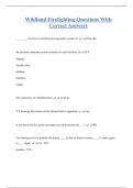 WILDLAND FIREFIGHTING  EXAM PACK WITH COMPLETE SOLUTIONS