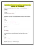 PMK-EE E6 Professional Conduct Exam and Study Guide Questions and Answers 2025