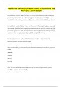 Healthcare Delivery System Chapter &num;1 Questions and  Answers&vert; Latest Update 