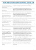 MI Life Producer Final Exam Questions and Answers 2025