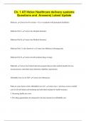 Ch&period; 1 ATI Nclex Healthcare delivery systems  Questions and  Answers&vert; Latest Update