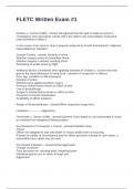 FLETC Written Exam -1 Questions and Answers 100&percnt; Correct