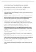 ATMOS 1010 FINAL EXAM QUESTIONS AND ANSWERS
