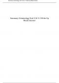 Summary Criminology Unit 3 AC 3.1 Write Up Model Answer! ALREADY RATED A+