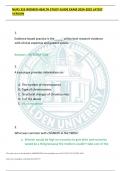 WOMEN HEALTH STUDY GUIDE EXAM  2025&period;  WITH  VERIFIED QUESTIONS AND ANSWERS   pdf