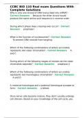 CCBC BIO 110 final exam Questions With Complete Solutions