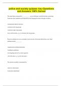 police and society quizzes- ksu Questions  and Answers 100&percnt; Solved 