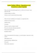 Laser Safety Officer- Questions and  Answers&vert; Latest Update