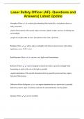 Laser Safety Officer &lpar;AF&rpar;- Questions and  Answers&vert; Latest Update