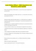 Laser Safety Officer &ndash; BEO Questions and  Answers&vert; Latest Update