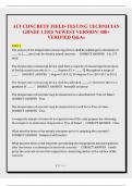 ACI CONCRETE FIELD-TESTING TECHNICIAN GRADE I 2025 NEWEST VERSION 400&plus;  VERIFIED Q&As