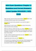 AAA Exam Questions Chapter 4 &vert; Questions and Correct Answers &vert; Latest Update 2024&sol;2025 &vert; 100&percnt; PASS