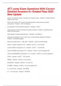 ATT comp Exam Questions With Correct Detailed Answers A&plus; Graded Pass 2025 New Update