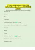 CIT105- ACCESS Quiz 3 UPDATED ACTUAL Exam Questions and CORRECT  Answers