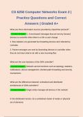 CS 6250 Computer Networks Exam 2 &vert; Practice Questions and Correct Answers &vert; Graded A&plus;