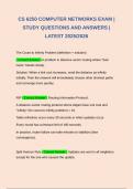 CS 6250 COMPUTER NETWORKS EXAM &vert; STUDY QUESTIONS AND ANSWERS &vert; LATEST 2025&sol;2026