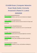 CS 6250 Exam &vert; Computer Networks Exam Study Guide &vert; Correctly Answered & Rated A&plus; &vert; Latest 2025&sol;2026