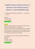 CS6250 Computer Networks Exam 1 &vert; Questions and Verified Answers &vert; Rated A&plus; &vert; Latest 2025&sol;2026 Guide
