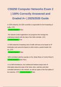 CS6250 Computer Networks Exam 2 &vert; 100&percnt; Correctly Answered and Graded A&plus; &vert; 2025&sol;2026 Guide