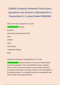 CS6250 Computer Networks Final Exam &vert; Questions and Answers &vert; Download for a Guaranteed A&plus; &vert; Latest Guide 2025&sol;2026