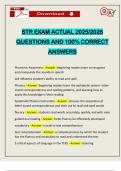 STR EXAM ACTUAL 2025&sol;2026 QUESTIONS AND 100&percnt; CORRECT ANSWERS