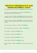 SSH 105 test 2 UPDATED ACTUAL Exam  Questions and CORRECT Answers