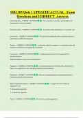 SSH 105 Quiz 1 UPDATED ACTUAL Exam  Questions and CORRECT Answers