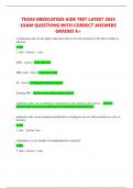 TEXAS MEDICATION AIDE TEST LATEST 2025 EXAM QUESTIONS WITH CORRECT ANSWERS GRADED A&plus;