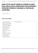 NGN ATI PN ADULT MEDICAL SURGICAL 2025 EXAM REAL EXAM QUESTIONS AND ANSWERS &vert; UPDATED VERSION &vert; GRADED A&plus; &lpar;DETAILED ANSWERS&rpar;