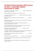 Bundle For  ATT EXAM QUESTIONS WITH 100&percnt; &lpar;VERIFIED SOLUTIONS&rpar; A&plus; PASS 2025 NEW UPDATE