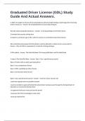 Graduated Driver License &lpar;GDL&rpar; Study Guide And Actual Answers&period;