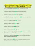 ADAA Midterm Exam UPDATED ACTUAL  Exam Questions and CORRECT Answers