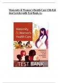 Test Bank - Maternity and Women&rsquo;s Health Care&comma; 13th Edition Lowdermilk