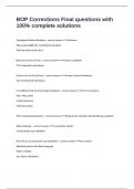 BOP Corrections Final questions with 100&percnt; complete solutions