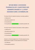 NR 508 WEEK 2 ADVANCED PHARMACOLOGY &vert; QUESTIONS AND ANSWERS GRADED A&plus; &vert; LATEST 2025&sol;2026 GUIDE &vert; CHAMBERLAIN 
