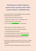 NR 508 Week 5 &vert; Health & Wellness practice Exam &vert; questions with verified Answers Rated A&plus; &vert; 2025&sol;2026 Guide