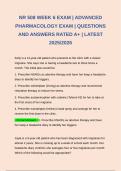 NR 508 WEEK 6 EXAM &vert; ADVANCED PHARMACOLOGY EXAM &vert; QUESTIONS AND ANSWERS RATED A&plus; &vert; LATEST 2025&sol;2026