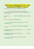 ADAA Exam UPDATED ACTUAL Exam  Questions and CORRECT Answers