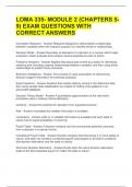 LOMA 335- MODULE 2 &lpar;CHAPTERS 5-9&rpar; EXAM QUESTIONS WITH CORRECT ANSWERS 