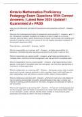 Bundle For Ontario Exam Questions With Correct Answers &vert; Latest New Update&excl;&excl; Guaranteed A&plus; PASS 2025 New Update