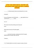 LATEST 2025 INBDE DENTAL ANATOMY AND OCCLUSION EXAM QUESTIONS WITH CORRECT ANSWERS