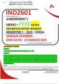 IND2601 ASSIGNMENT 1 MEMO - SEMESTER 1 - 2025 UNISA &ndash; DUE DATE&colon; - 25 MARCH 2025 &lpar;DETAILED ANSWERS WITH FOOTNOTES AND A BIBLIOGRAPHY - DISTINCTION GUARANTEED&excl;&rpar;