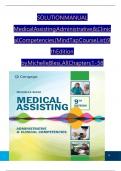 SOLUTION MANUAL Medical Assisting Administrative & Clinic alfCompetencie  &lpar;MindTap Course List&rpar; 9thEdition by Michelle Blesi&comma;All Chapters1-58